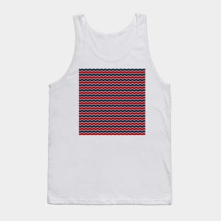 Red and Navy Blue Nautical Tank Top